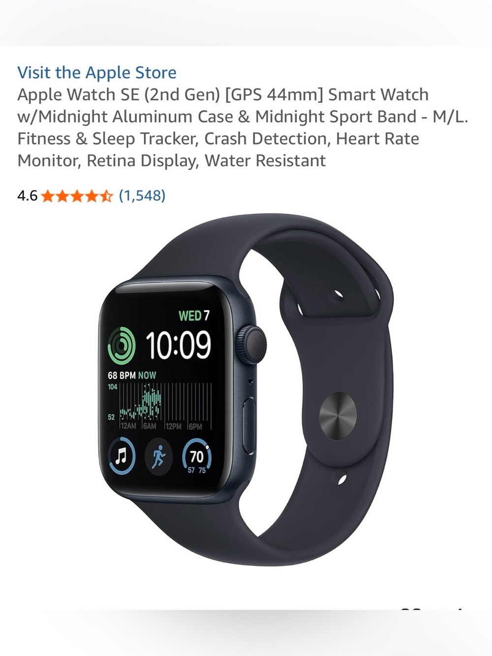 Apple SE Watch in Black